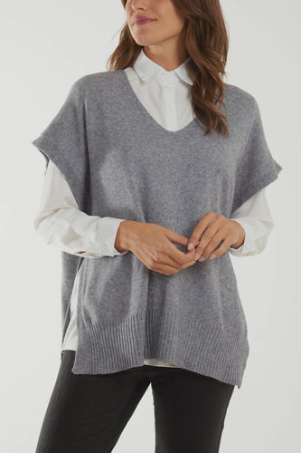 Una Knitted Tank Top - Grey