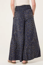 Load image into Gallery viewer, Amara Leopard Print Culotte Trousers - Navy