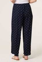 Load image into Gallery viewer, Katie Polka Dot Plisse Trousers - Navy &amp; Blue