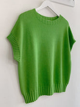 Load image into Gallery viewer, Peyton Short Sleeve Rib Detail Jumper - Apple Green