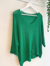 Load image into Gallery viewer, Rachelle Open Stitch Jumper - Emerald Green