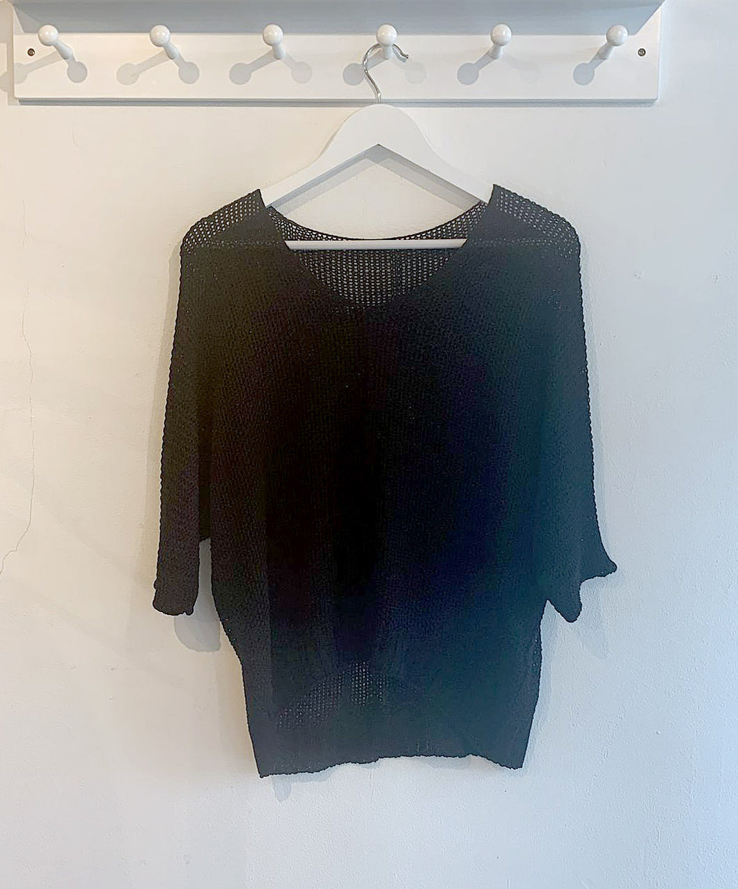 Rachelle Open Stitch Jumper - Black