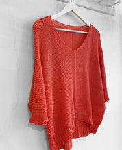 Load image into Gallery viewer, Rachelle Open Stitch Jumper - Coral