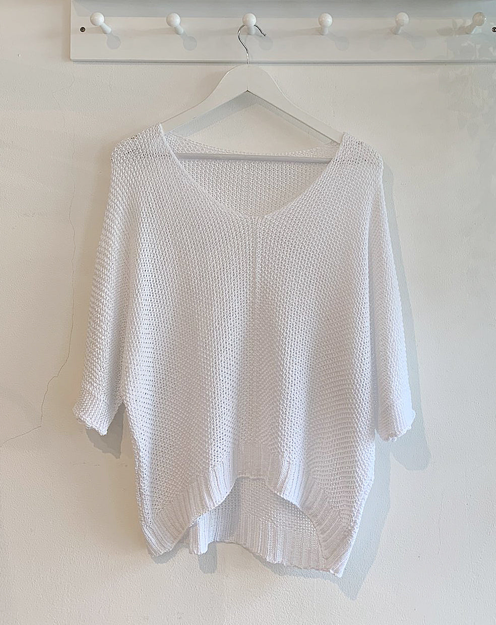 Rachelle Open Stitch Jumper - White