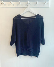 Load image into Gallery viewer, Rachelle Open Stitch Jumper - Navy