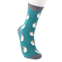 Load image into Gallery viewer, Miss Sparrow Bamboo Cool Cat Socks - Teal