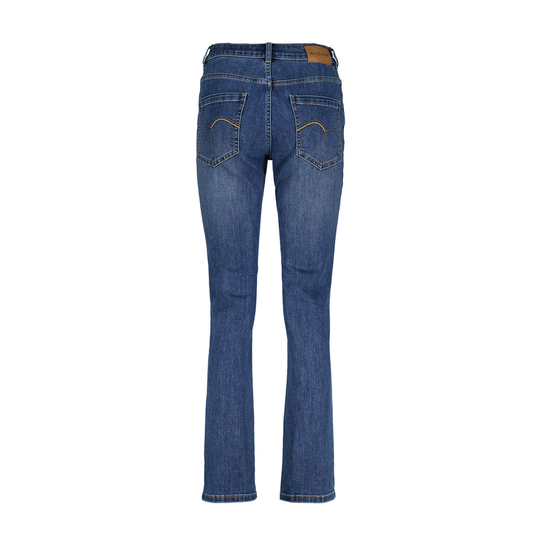 Red Button Kate Denim Jeans - Blue Used Stone
