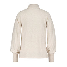 Load image into Gallery viewer, Red Button Sweet Roll Neck Wool Blend Jumper - Stone