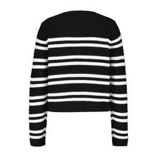 Load image into Gallery viewer, Red Button Danelle Jacket - Black &amp; White Stripe