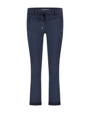 Load image into Gallery viewer, Red Button Tessy Jog Cropped Plain Cotton Trousers - Navy