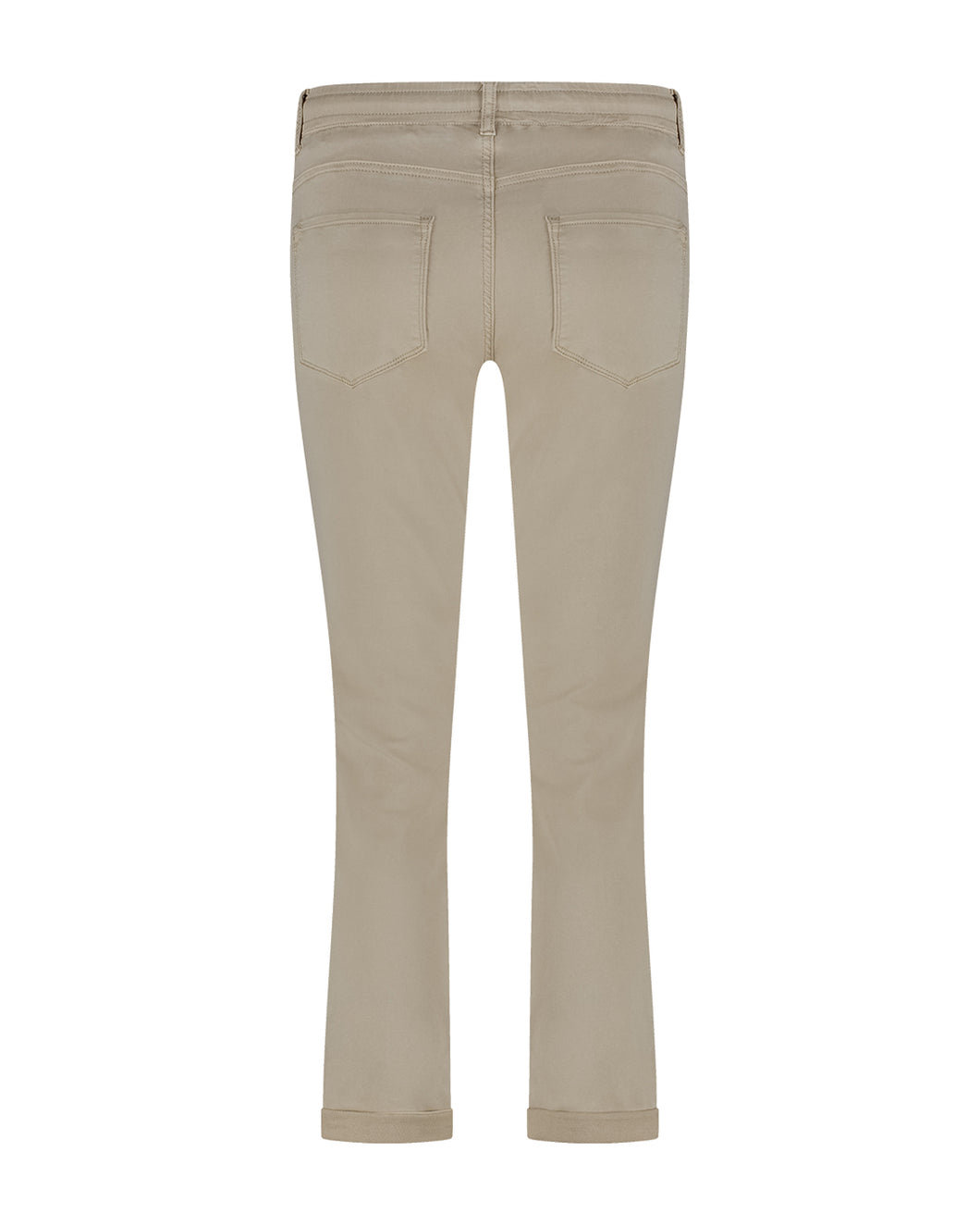 Red Button Tessy Jog Cropped Plain Cotton Trousers - Sand