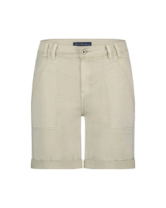 Red Button Joy Bermuda Utility Cotton Shorts - Pebble