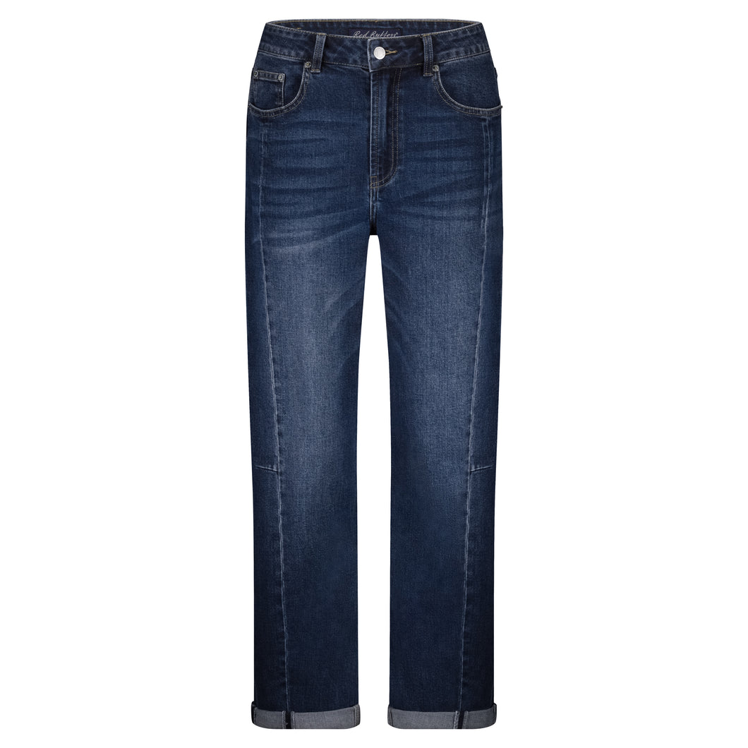 Red Button Caitlin Sidepatch Jeans - Dark Blue Used Stone