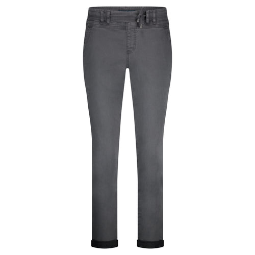 Red Button Tessy Cropped Slubtwill Plain Cotton Trousers - Lava