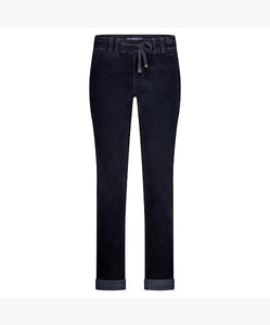 Red Button Tessy Plain 10W Cotton Cord Trousers - Navy