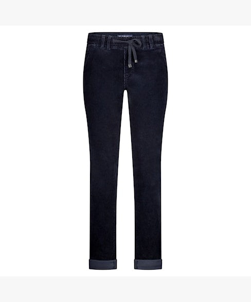 Red Button Tessy Plain 10W Cotton Cord Trousers - Navy