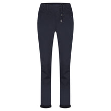Load image into Gallery viewer, Red Button Tessy Jog Cropped Plain Cotton Trousers - Navy