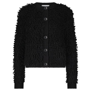 Red Button Jacket Loops - Black