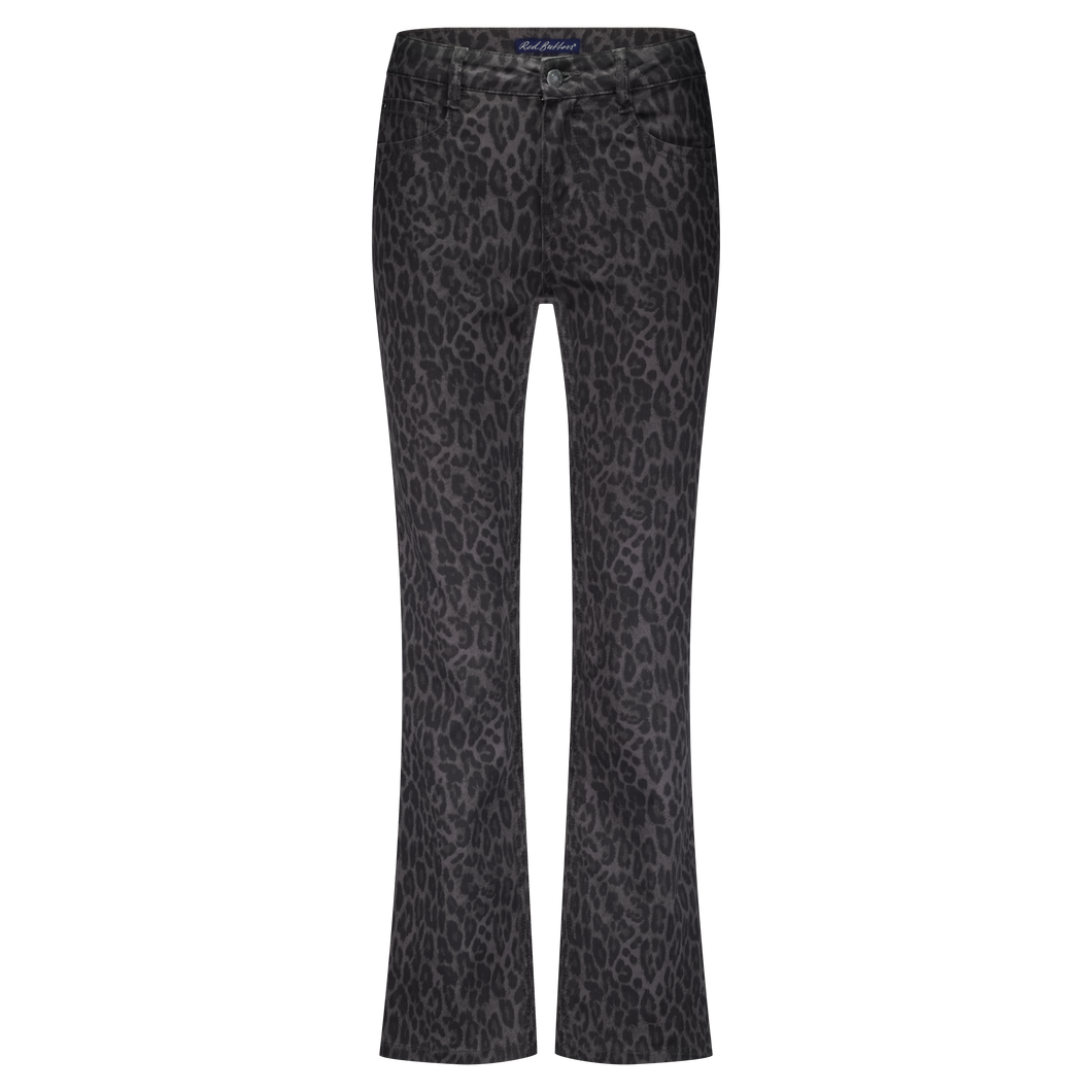 Red Button Kim Leopard Print Jeans - Lava