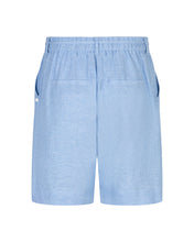Load image into Gallery viewer, Red Button Cami Linen Blend Shorts - Melange Light Blue