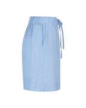 Load image into Gallery viewer, Red Button Cami Linen Blend Shorts - Melange Light Blue