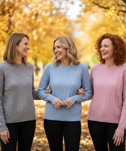 Sara Cable Knit Jumper - Pale Blue
