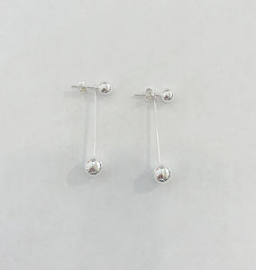 Sterling Silver Small Ball Drop Earrings