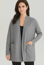 Load image into Gallery viewer, Talia Open Front Ribbed Cardigan - Grey