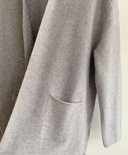 Load image into Gallery viewer, Talia Open Front Ribbed Cardigan - Grey