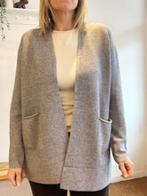 Load image into Gallery viewer, Talia Open Front Ribbed Cardigan - Grey