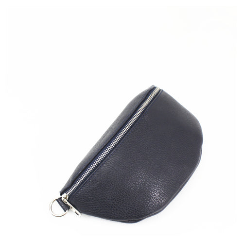 Gaby Leather Bum Bag - Navy