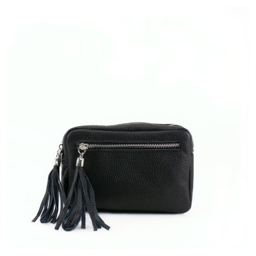 Romano Leather Camera Bag - Black