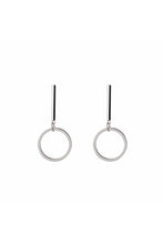 Load image into Gallery viewer, Bar and Open Circle Drop Earrings