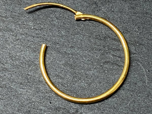 Small Hoop Earrings - Gold Plated Sterling Silver