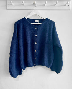 Alice Mohair Short Cardigan - Navy