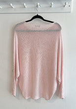 Load image into Gallery viewer, Allegra Cross Front Fine Knit Cotton Jumper - Baby Pink