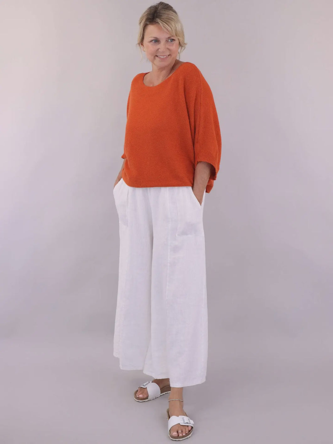Brigitte Cashmere Blend Jumper - Burnt Orange