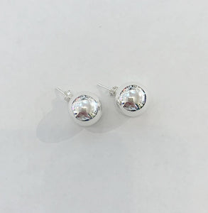 Sterling Silver Large Ball Stud Earrings