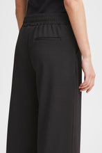 Load image into Gallery viewer, ICHI Kate Wide Legged Jersey Long Trousers - Black