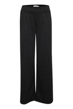 Load image into Gallery viewer, ICHI Kate Wide Legged Lurex Sparkle Trousers - Black