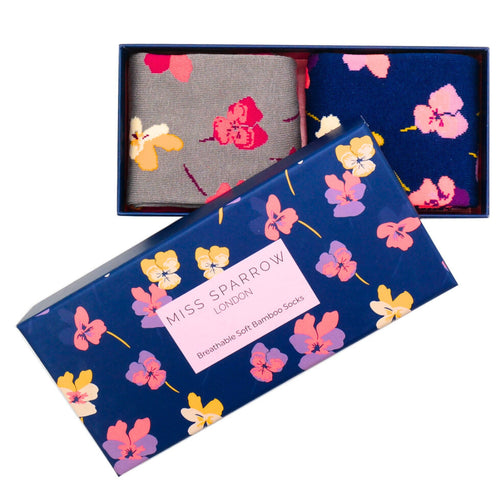 Miss Sparrow Violas Bamboo Socks Box