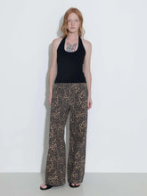 Load image into Gallery viewer, CUBIC Leopard Wide Leg Denim Jeans - Sienna Brown