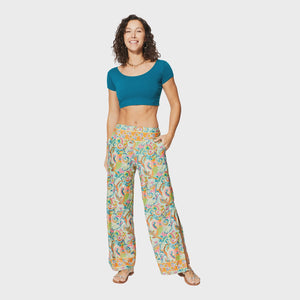 Orphelia Paisley Print Wide Leg Long Trousers
