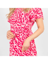 Load image into Gallery viewer, Amara Leopard Print Wrap Dress - Pink