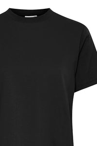 ICHI Palmer Cotton Tee - Black