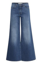 Load image into Gallery viewer, ICHI Twiggy Wide Leg Jeans - Medium Blue