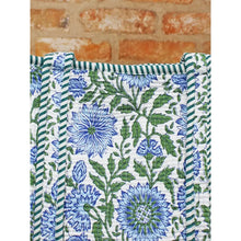 Load image into Gallery viewer, Liberty Floral Print Quilted Cotton Tote Bag - Blue