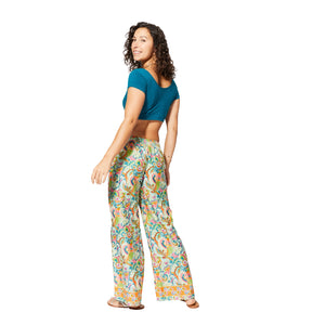Orphelia Paisley Print Wide Leg Long Trousers
