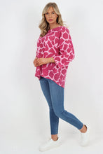 Load image into Gallery viewer, Amara Animal Print Cotton Top - Fuchsia