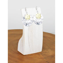 Load image into Gallery viewer, Beaten Double Disc Earrings - Gold &amp; Silver